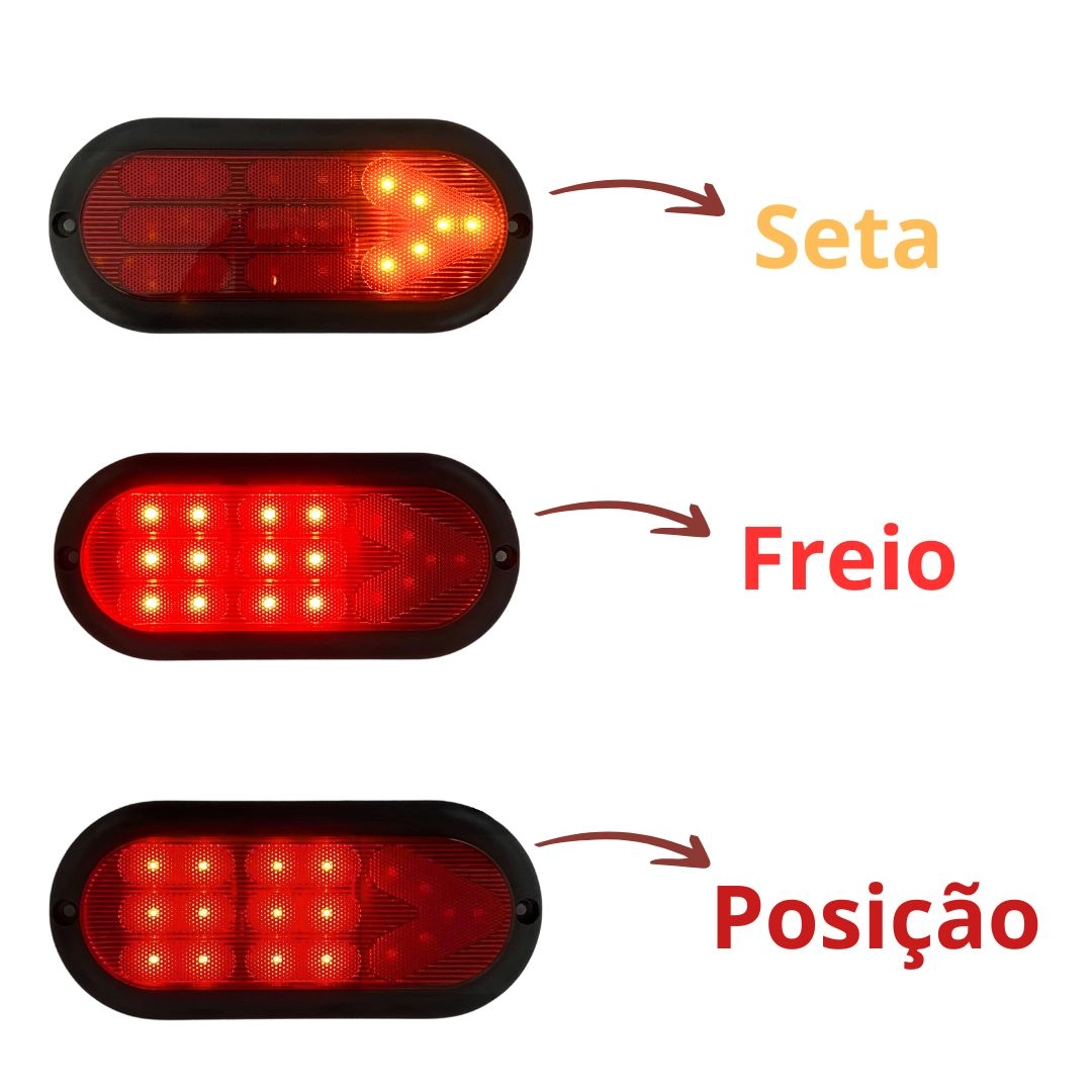 Lanterna Traseira Carretinha Universal 18 Leds Vermelha Lanterna Traseira Carretinha Universal 18 Leds Vermelha