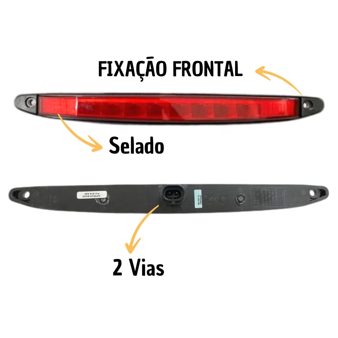 Lanterna Brake Light LED Bivolt Vermelho Ônibus Universal Lanterna Brake Light LED Bivolt Vermelho Ônibus Universal