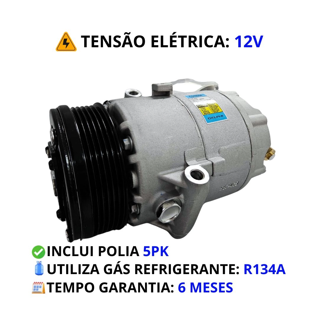 Compressor Ar Para Chverolet Zafira 2.0 2003 a 2012 Delphi CS10084