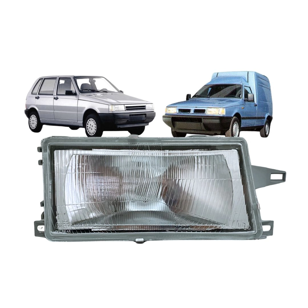 Farol Principal Para Fiat Uno Fiorino 91 a 04 Vidro Direito