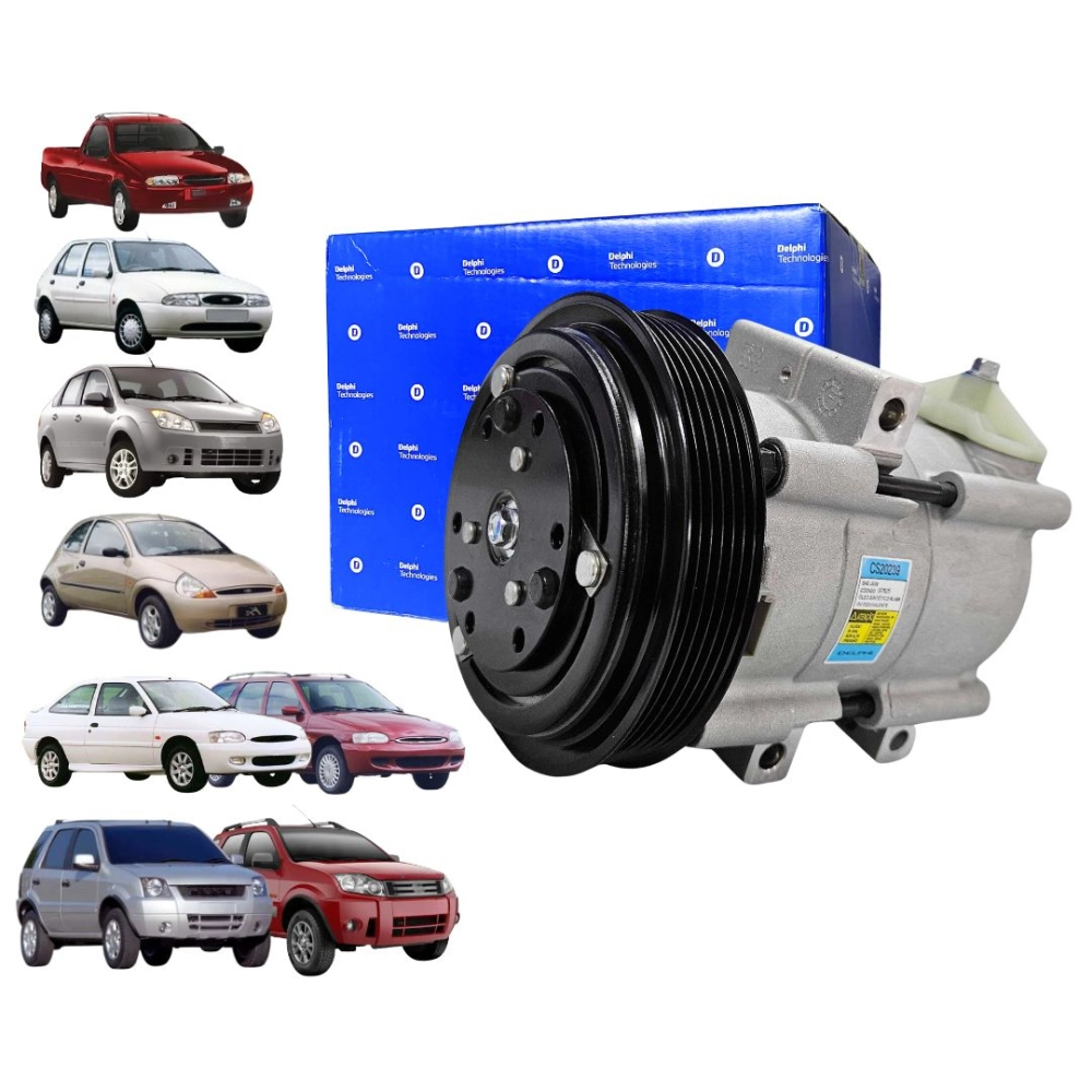 Compressor Ar Para Courier EcoSport Fiesta Ford Ka 1.0 1.3 1.6 1997 a 1999 Delphi CS20239
