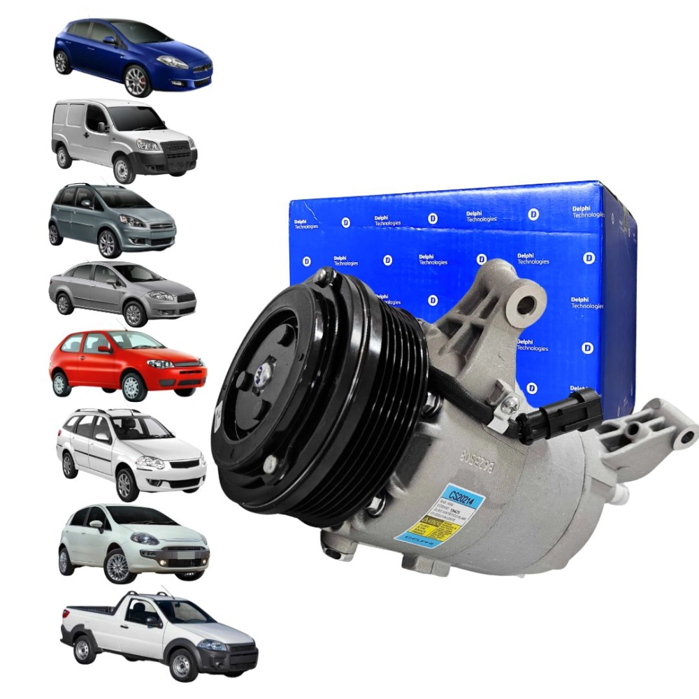 Compressor Ar Para Fiat Bravo Doblo Idea Palio Punto Palio Weekend Strada 1.6 1.8 2010 a 2015 Delphi CS20214