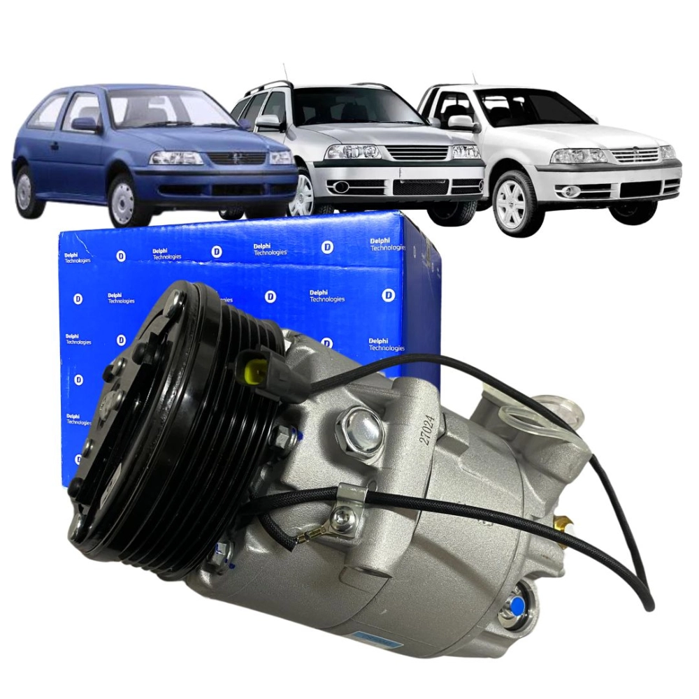 Compressor Ar Para Volkswagen Gol Parati Saveiro 1.6 1.8 2.0 2002 a 2009 Delphi CS10045