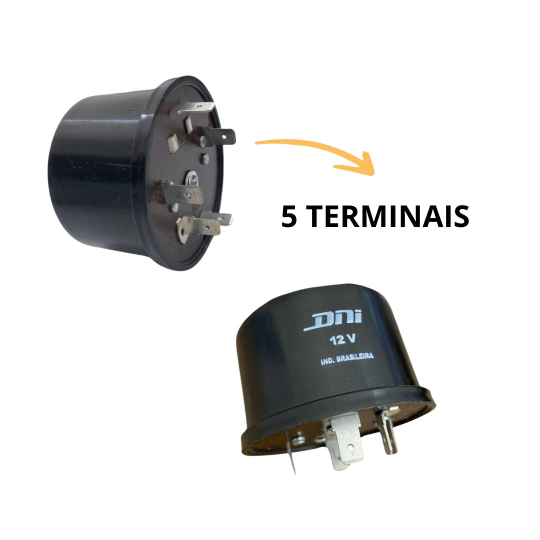 Rele Comutador Farol Alto Baixo Para Volkswagen Fusca Kombi Cebolão 5 Terminais DNI0119