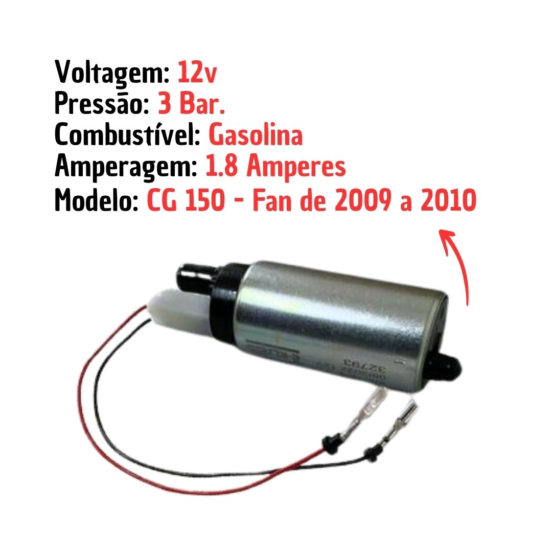 Bomba Combustível Para Honda CG150 Fan 09 10 Gasolina