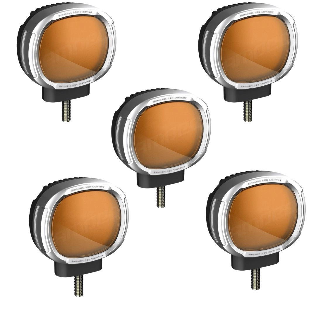 Kit 5 Lanternas Três Marias Foguinho Led Bivolt Amarela 