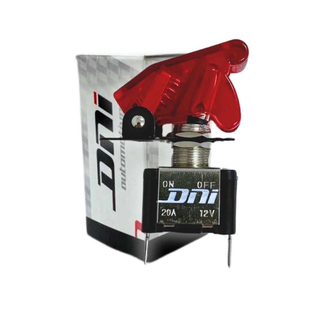 Chave Botão Liga Desliga 2 Posições 12v LED Vermelha 