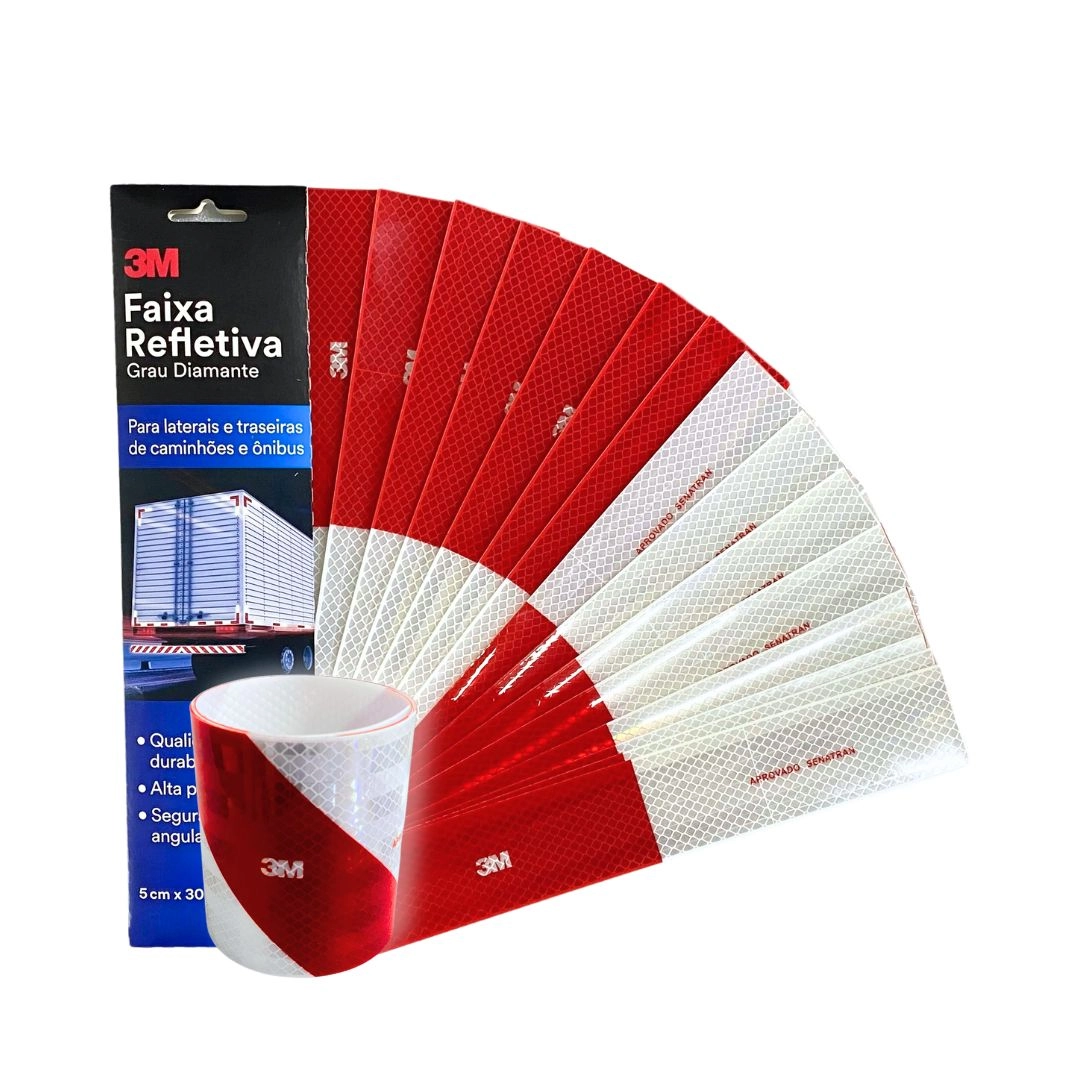 Kit 15 Faixas Refletivas Lateral e Parachoque 3M Original