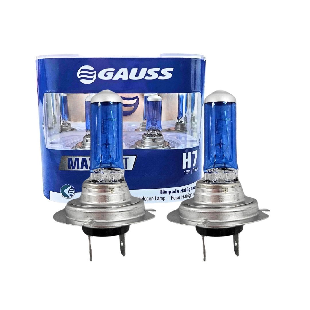 Par Lâmpada Super Branca H7 12v 55w Lâmpada H7 Branca GL61H7