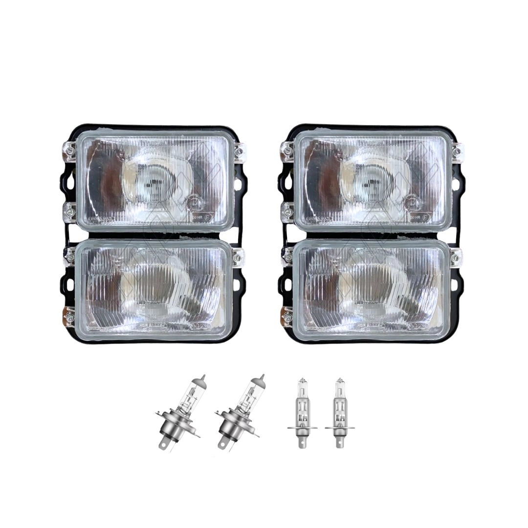 Kit Farol Duplo Vidro Para Ford F1000 F4000 + Lâmpadas Kit Farol Duplo Vidro Para Ford F1000 F4000 + Lâmpadas