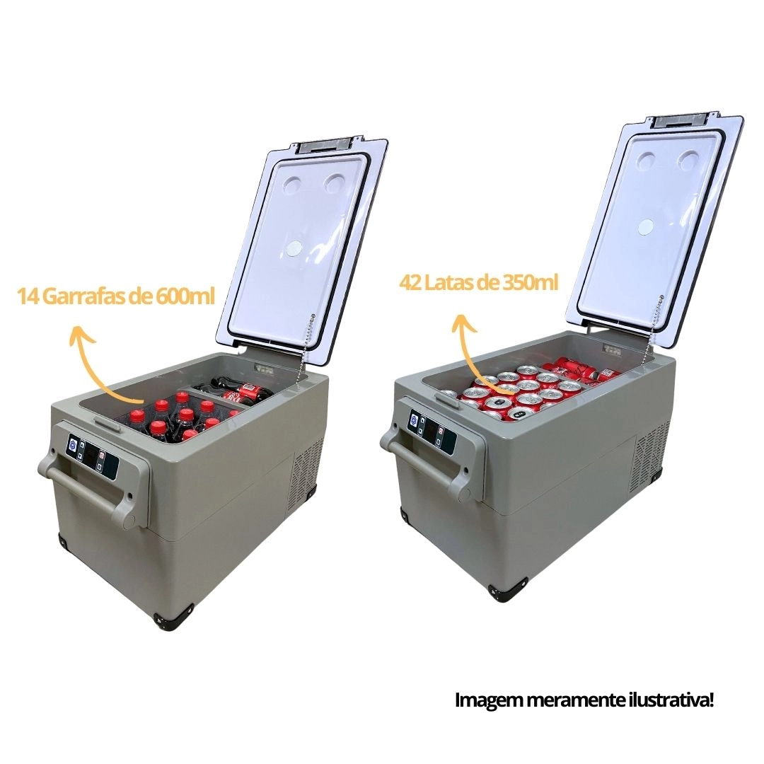 Geladeira 35 Litros 12V/24V 110v/220v Caminhão Ônibus Van