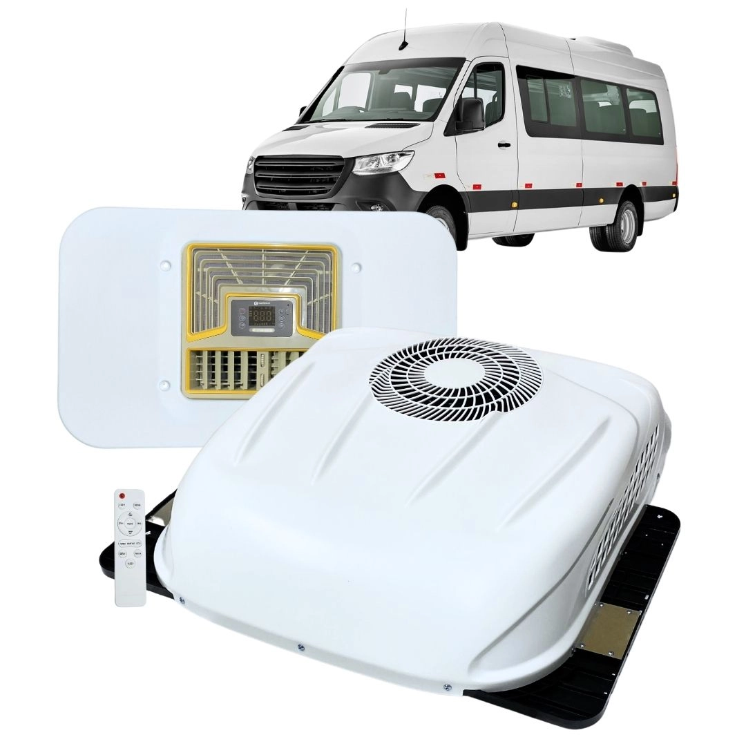 Kit Ar-Condicionado Elétrico Portátil Para Caminhão Van Motorhome Trailer Carro 12v 7500 BTUs
