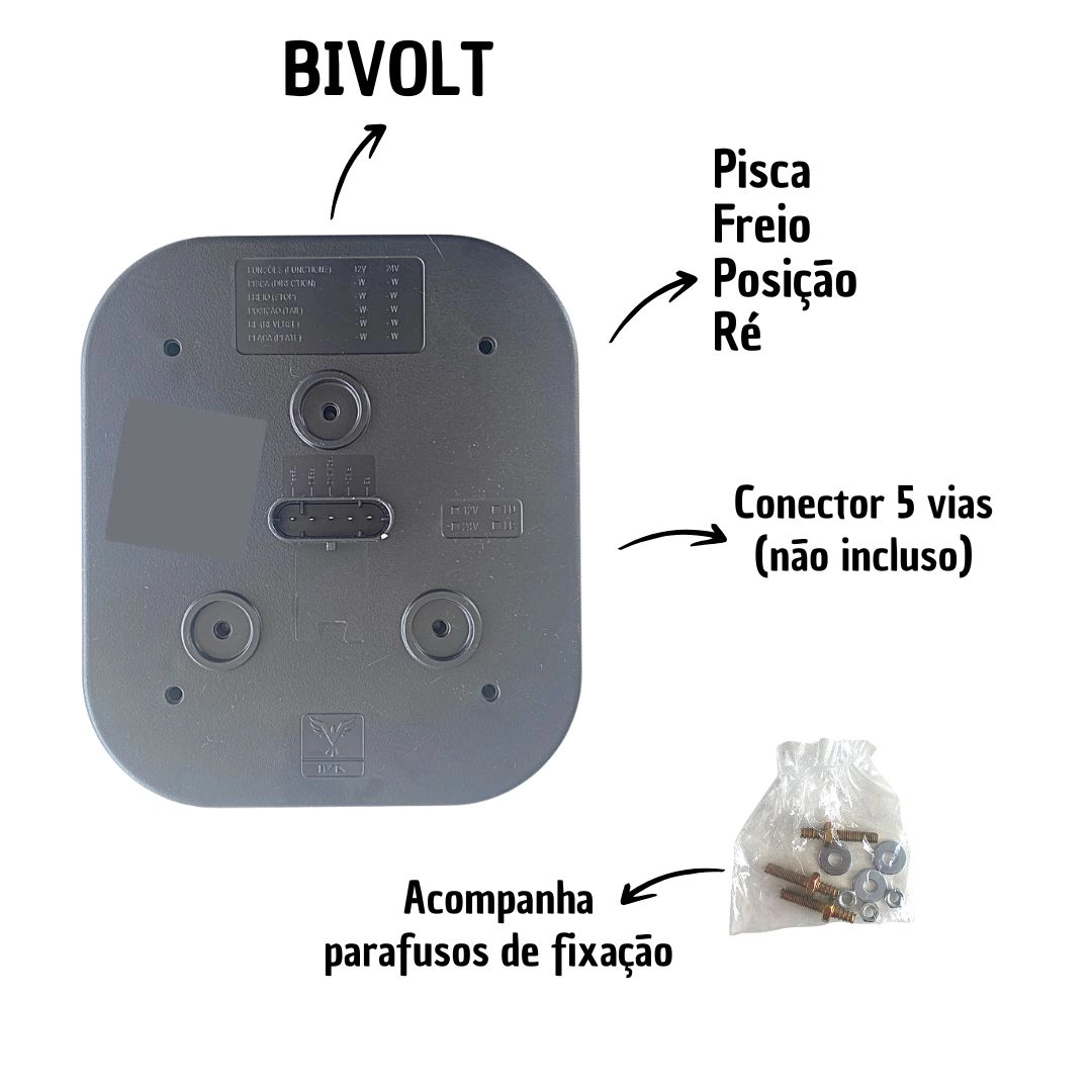 Lanterna Traseira FULL LED Universal Marmitao NIX Esquerda Lanterna Traseira FULL LED Universal Marmitao NIX Esquerda