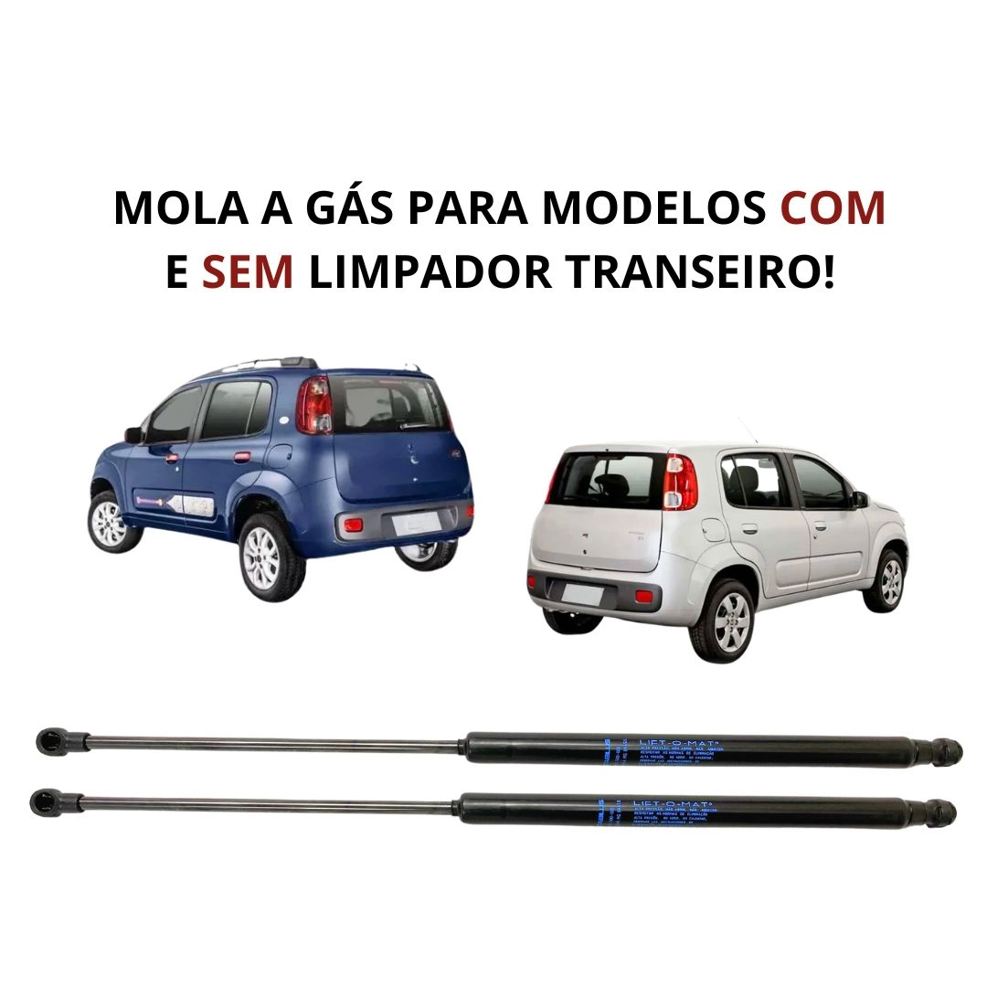 Par Amortecedores Porta Malas Para Fiat Novo Uno 2010 a 2021 Par Amortecedores Porta Malas Para Fiat Novo Uno 2010 a 2021