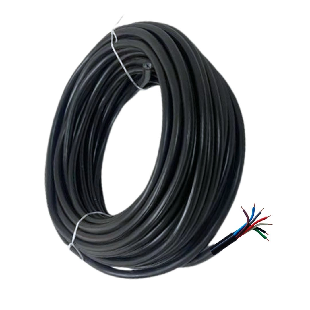Fio Cabo PP Flexivel 7 Vias Liga de Cobre Rolo Com 25 Metros Cabo PP 7 Fios Cabo PP Instalação Automotiva Fio Cabo PP Flexivel 7 Vias Liga de Cobre Rolo Com 25 Metros Cabo PP 7 Fios Cabo PP Instalação Automotiva