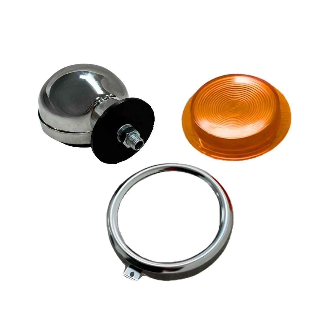 Lanterna Bojuda Foguinho Maria Cromada Amarelo Para Caminhão Carreta Reboque