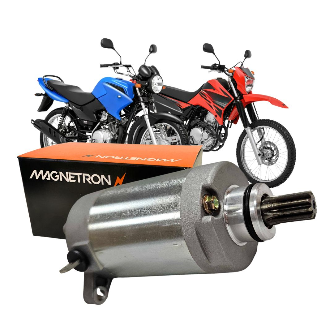 Motor de Arranque Partida 9 Dentes 12V Yamaha YBR Factor 125 XTZ 125 TTR 125 Magnetron 90205530 5HH-81890-00