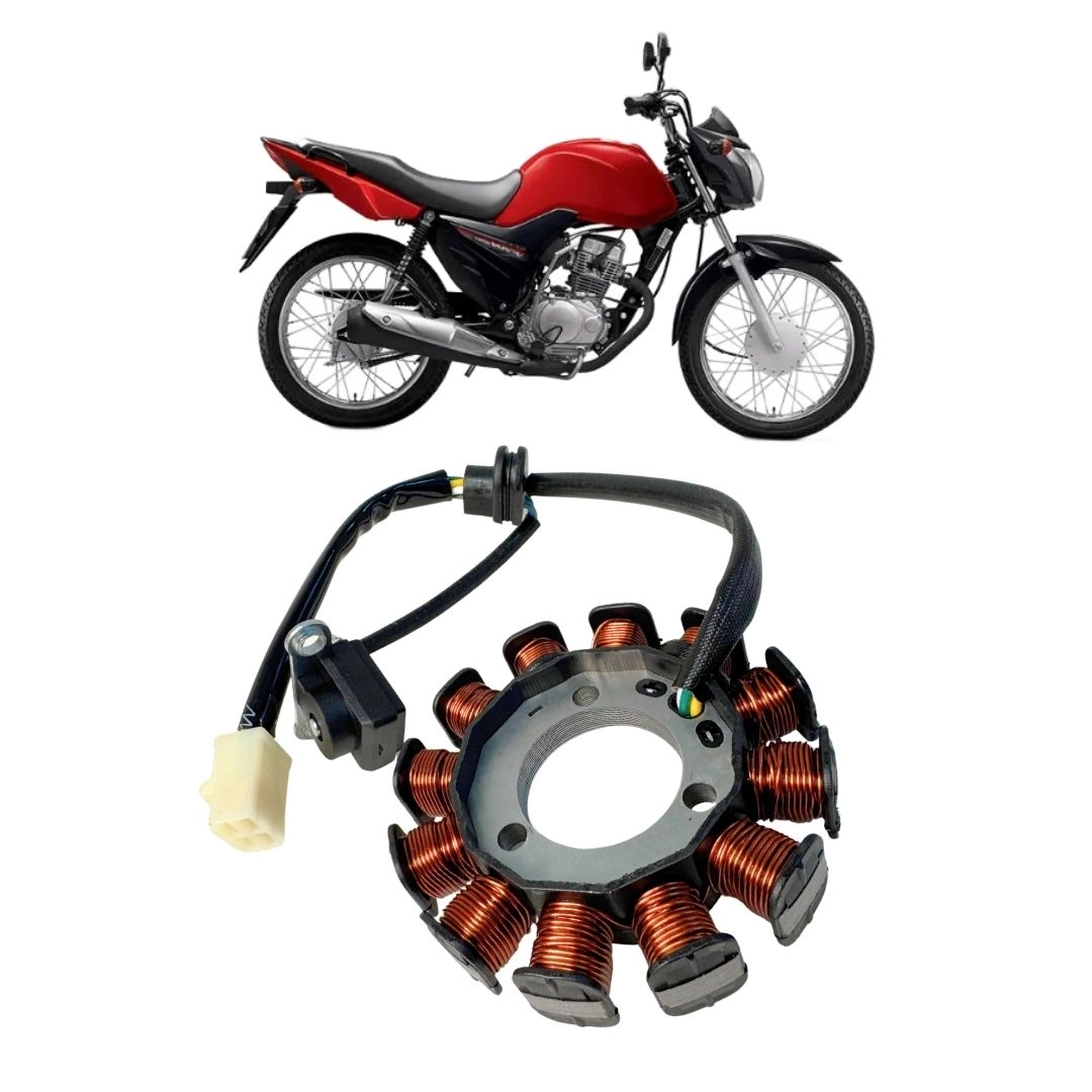 Estator Completo Com Bobina de Pulso Para Honda Cg Fan 125 Es Ks CG Cargo 125 Magnetron 90278670 Estator Completo Com Bobina de Pulso Para Honda Cg Fan 125 Es Ks CG Cargo 125 Magnetron 90278670