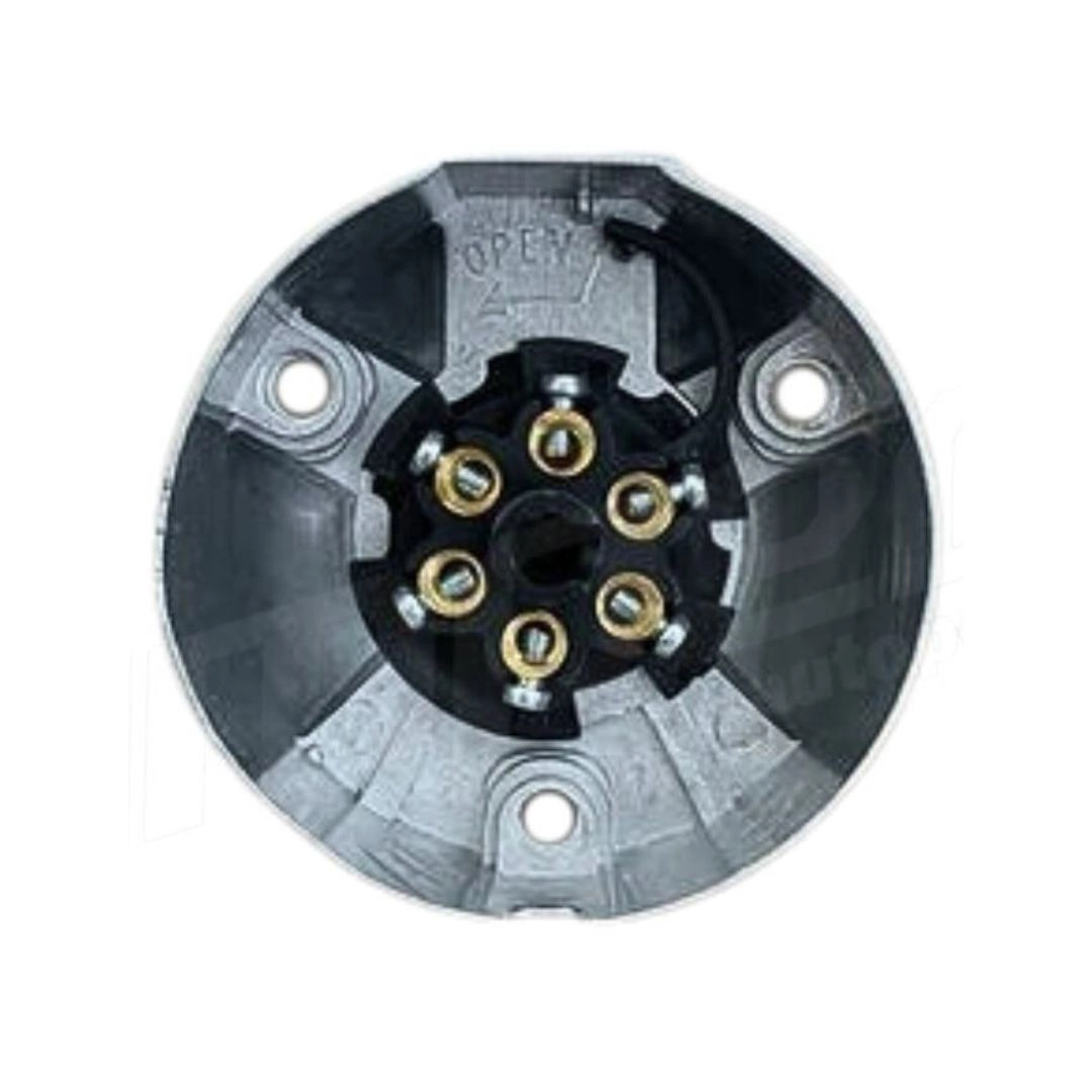 Tomada Elétrica Femea 6 Polos Alumínio Reboque Carretinha Tomada Elétrica Femea 6 Polos Alumínio Reboque Carretinha