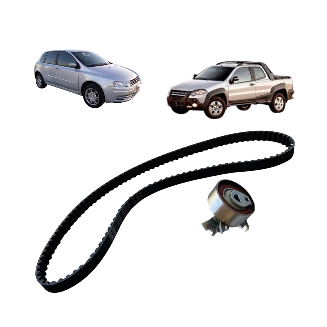 Kit Correia Dentada Para Fiat Stilo Strada 1.8 2005 a 2010