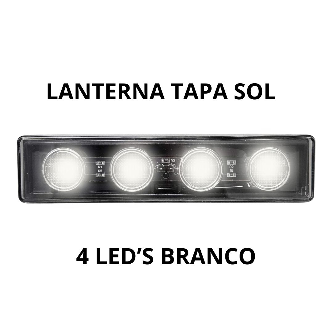 Kit 3 Lanterna Tapa Sol Delimitadora LED Bivolt 4 LED'S Branco Para Caminhão Scania Série 4 Série 5 S4 S5 PGR 1798980 20