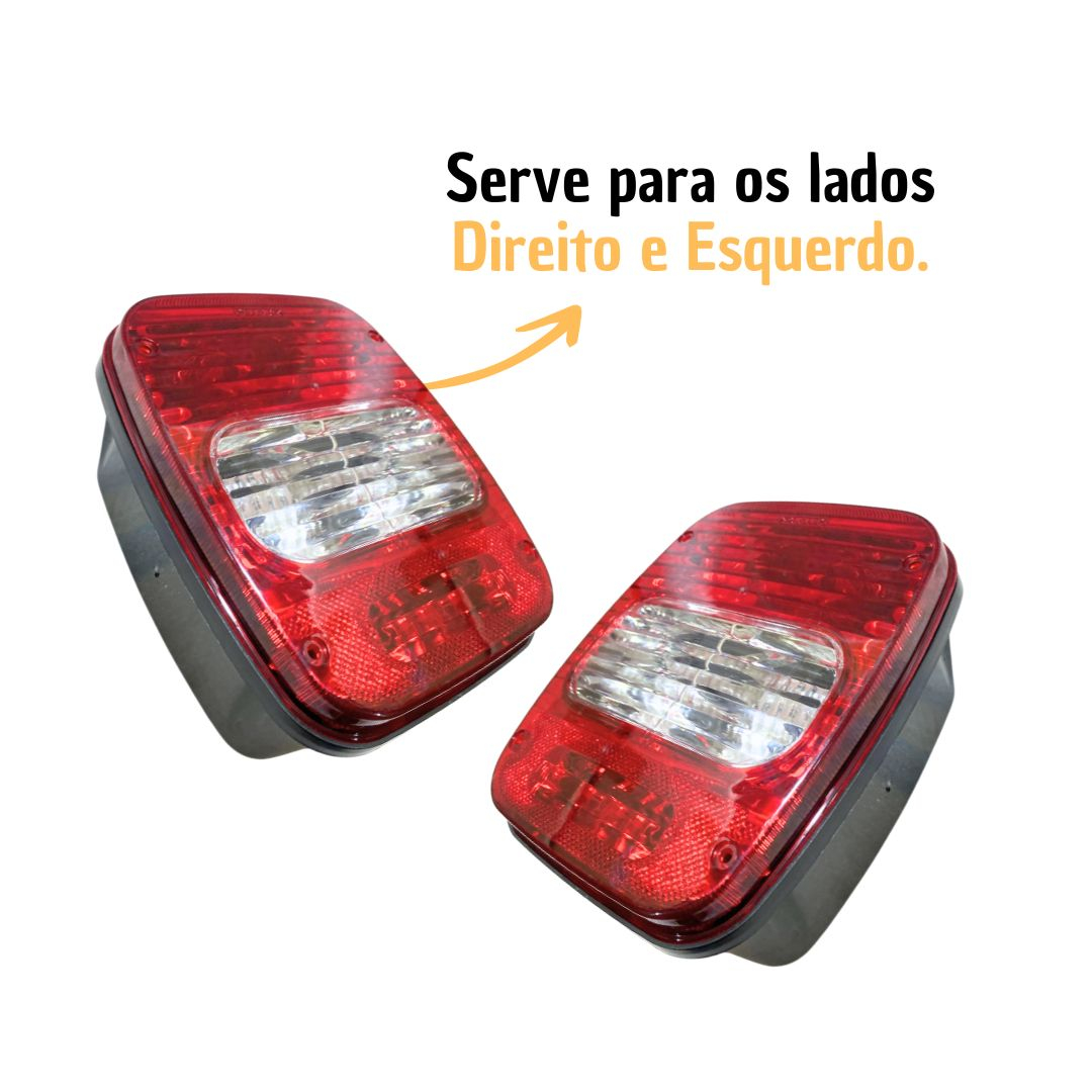 Par Lanterna Traseira Marmita Moderna Universal Para Caminhão Constellation Jipe Troller Ford F4000