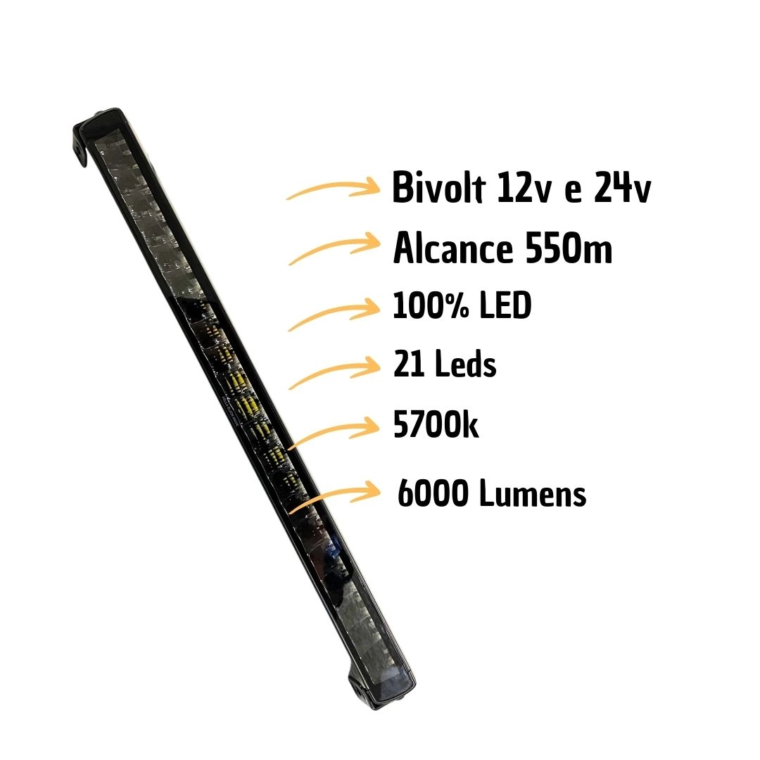 Barra De Led Slim Automotiva 20 Pol 50cm Hella Black Magic 1FJ358176301 Barra De Led Slim Automotiva 20 Pol 50cm Hella Black Magic 1FJ358176301