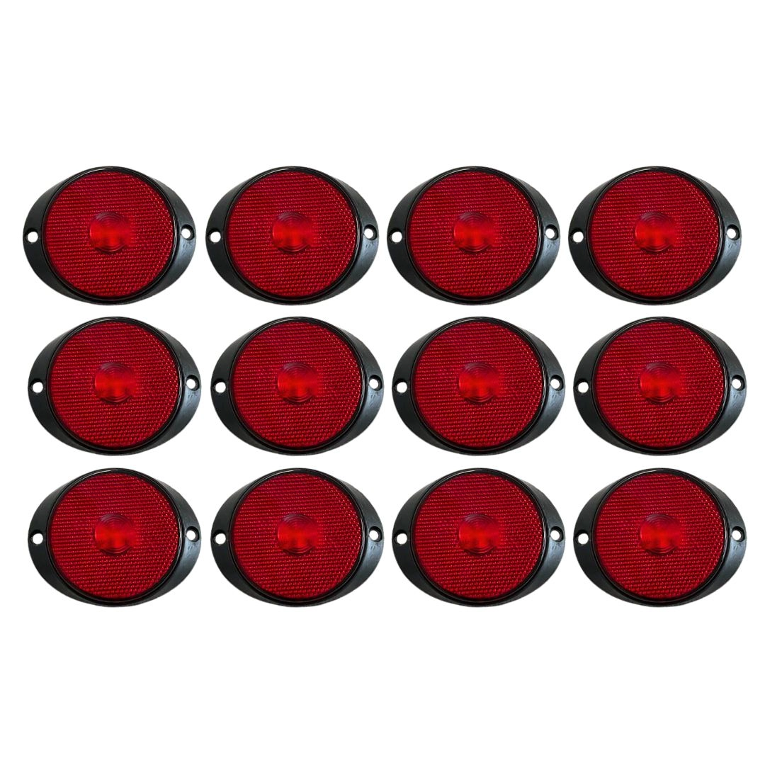 Kit 12 Lanternas Lateral Led Caminhão Carreta Frontal Vermelha Kit 12 Lanternas Lateral Led Caminhão Carreta Frontal Vermelha