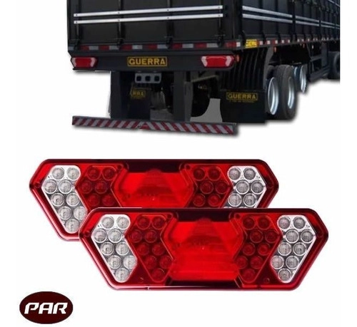 Par Lanterna Traseira Implemento Guerra Após 2012 24V Par Lanterna Traseira Implemento Guerra Após 2012 24V
