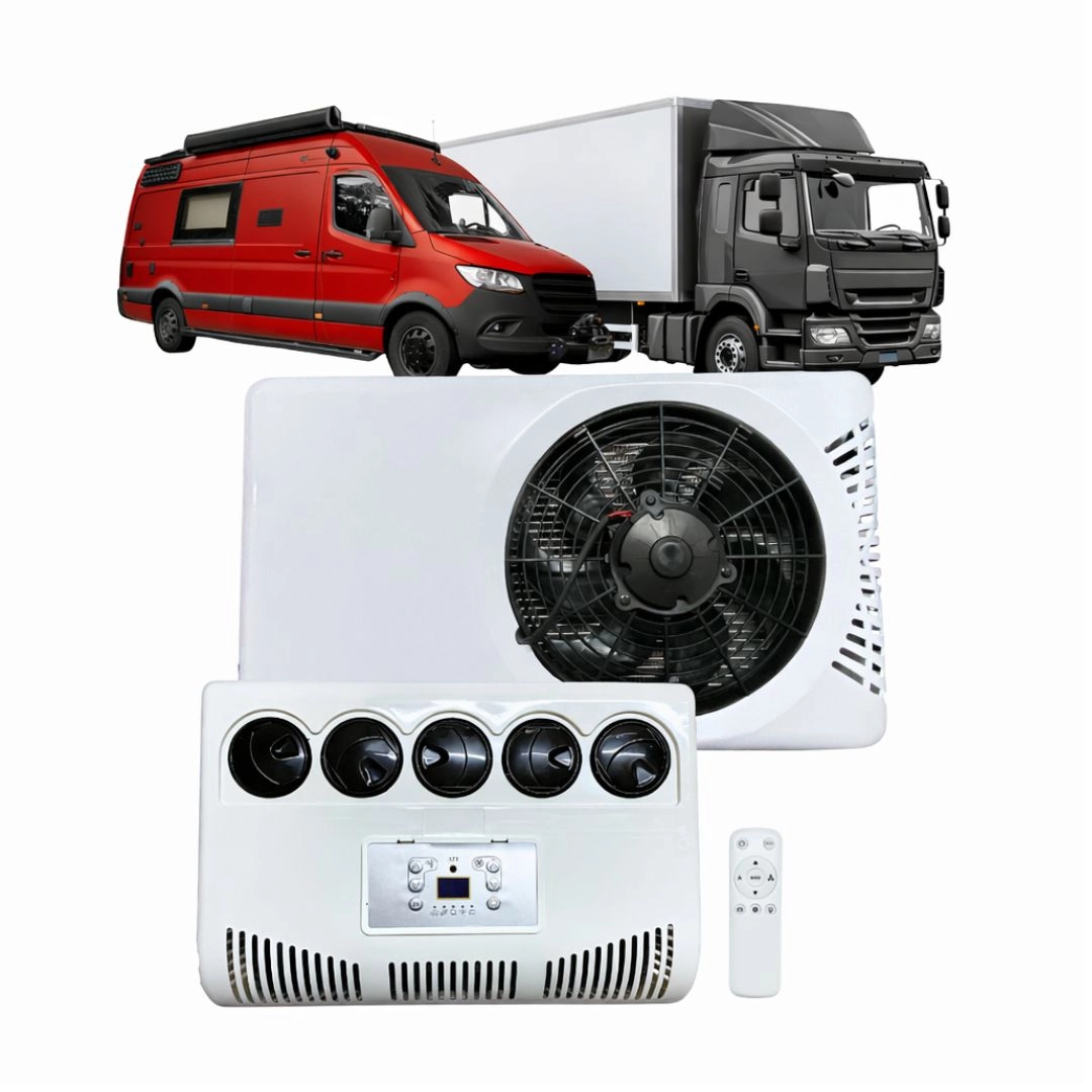Kit Ar-Condicionado Elétrico Portátil Inverter Para Caminhão Van Motorhome 24v 7000 BTUs