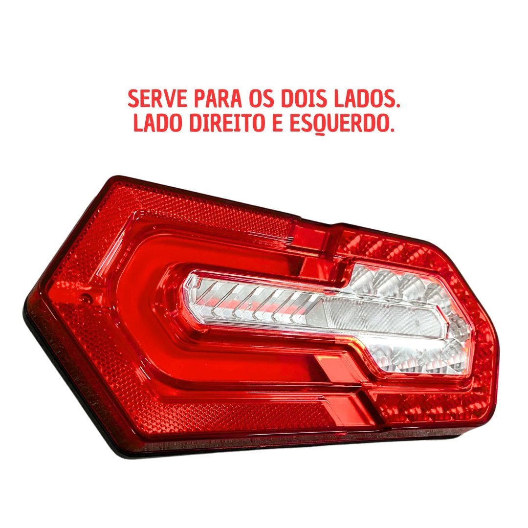 Lanterna Traseira 24v LED Universal Implementos Posição Freio Ré Pisca Sequencial Sinal Sul 223724 