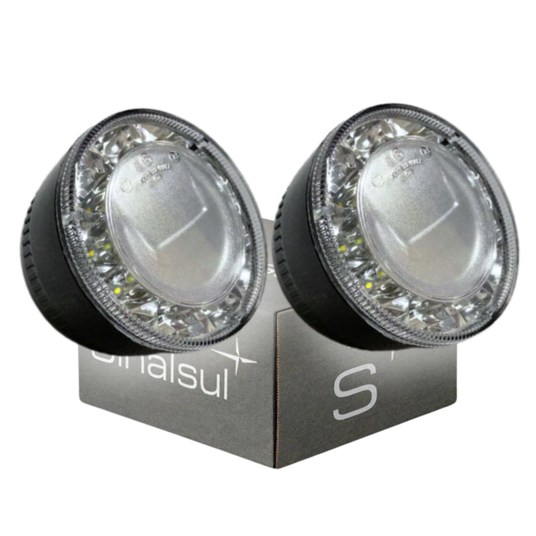 Par Lanterna Dianteira Para MB Accelo Luz Diurna LED