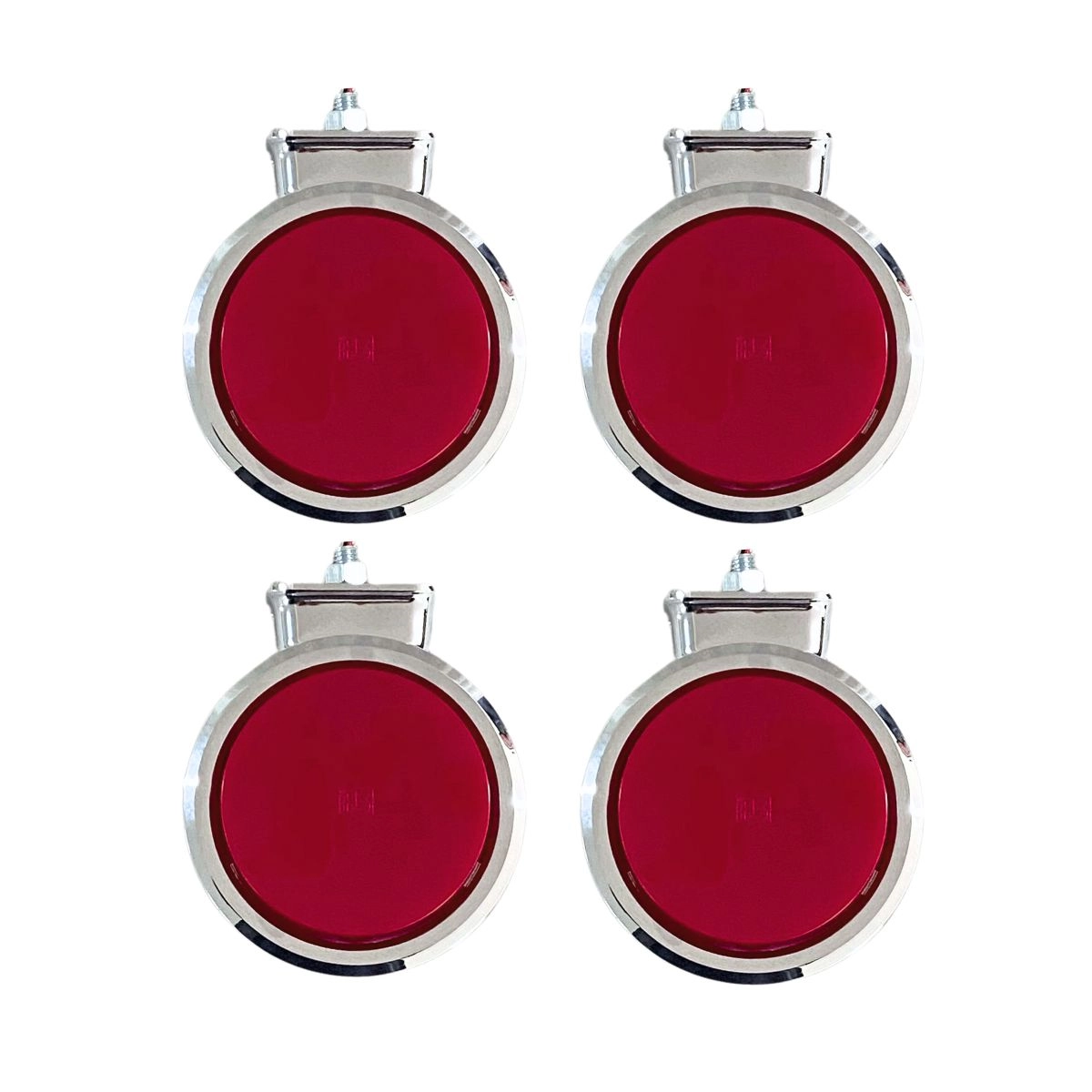 Kit 4 Lanterna Bojuda Foguinho Maria LED Cromada Vermelha Kit 4 Lanterna Bojuda Foguinho Maria LED Cromada Vermelha