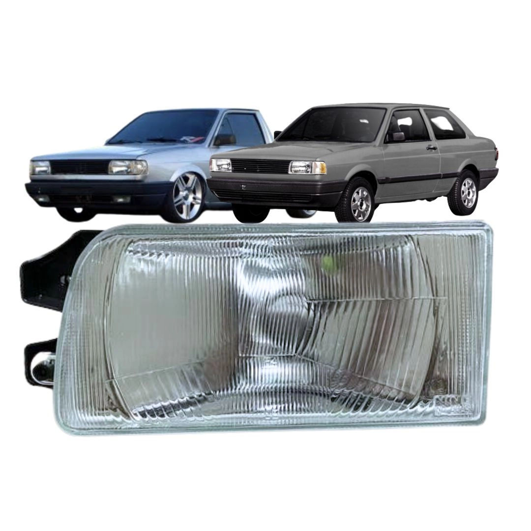 Farol Para Voyage Saveiro Quadrada G1 1991 a 1995 Vidro LE
