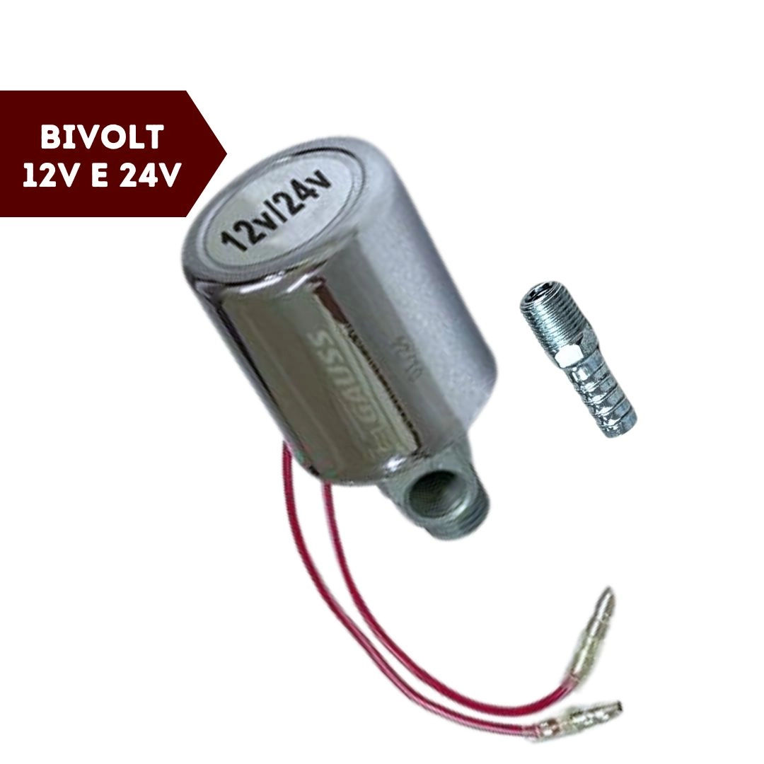 Válvula Solenoide Elétrica Para Buzina a Ar Comprimido Bivolt 12V 24V Universal Linha Leve e Pesada Gauss GB1109