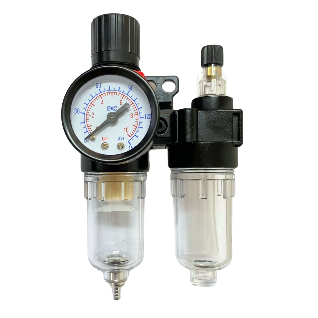 Filtro Eliminador Água e Óleo Com Regulador Pressão 150 PSI Filtro Eliminador Água e Óleo Com Regulador Pressão 150 PSI