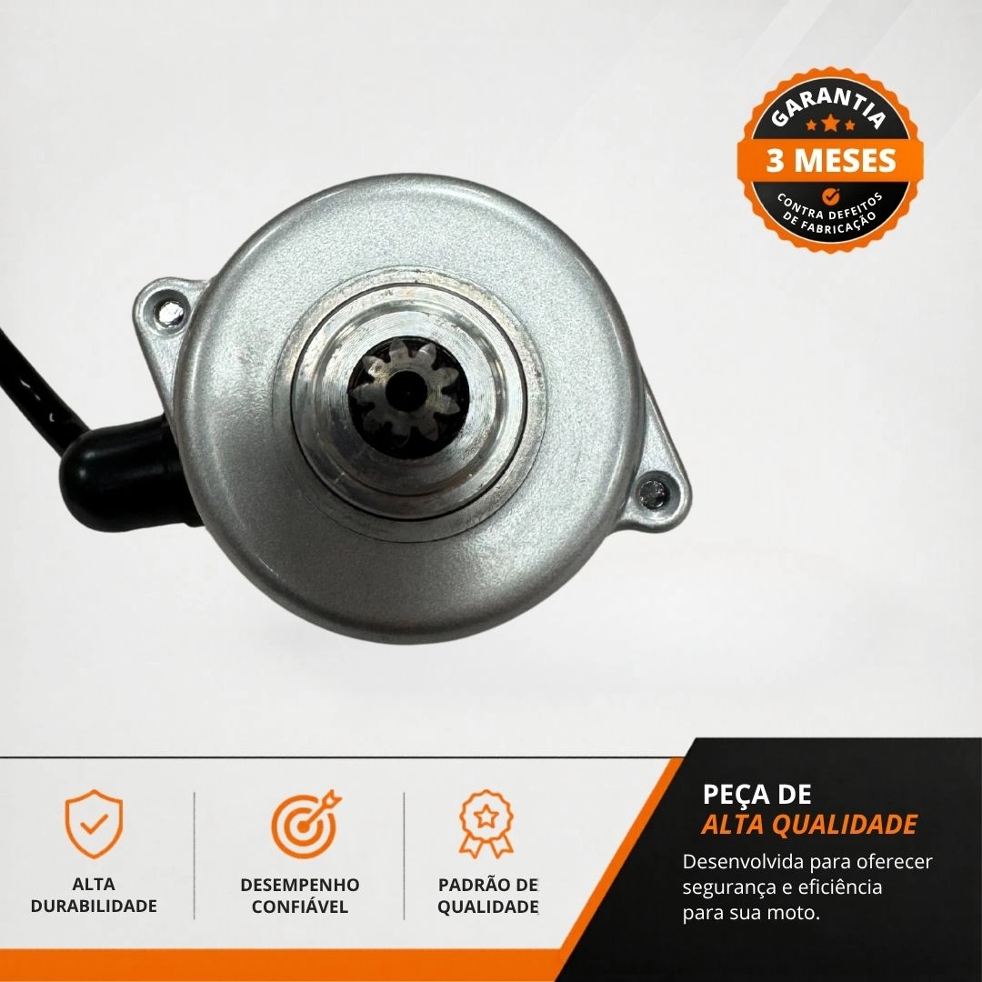 Motor de Arranque Partida 9 Dentes 12v Para Honda CG 125 Titan 2000 a 2004 Magnetron 31200KBB901 Motor de Arranque Partida 9 Dentes 12v Para Honda CG 125 Titan 2000 a 2004 Magnetron 31200KBB901