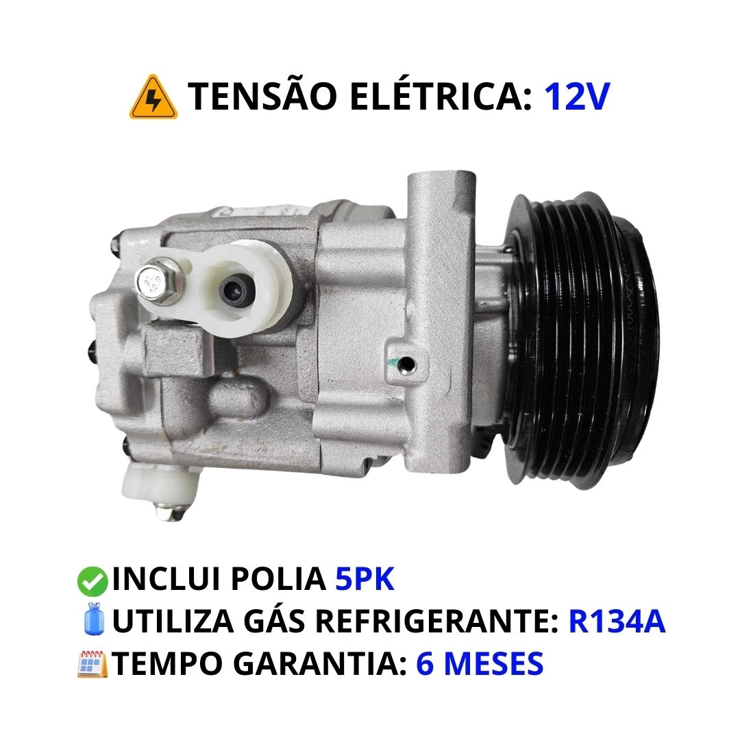 Compressor Ar Para Fiat Fiorino Idea Uno Palio Punto Palio Weekend Siena Strada 1.0 1.3 1.4 2004 a 2009 Delphi CS20403 Compressor Ar Para Fiat Fiorino Idea Uno Palio Punto Palio Weekend Siena Strada 1.0 1.3 1.4 2004 a 2009 Delphi CS20403