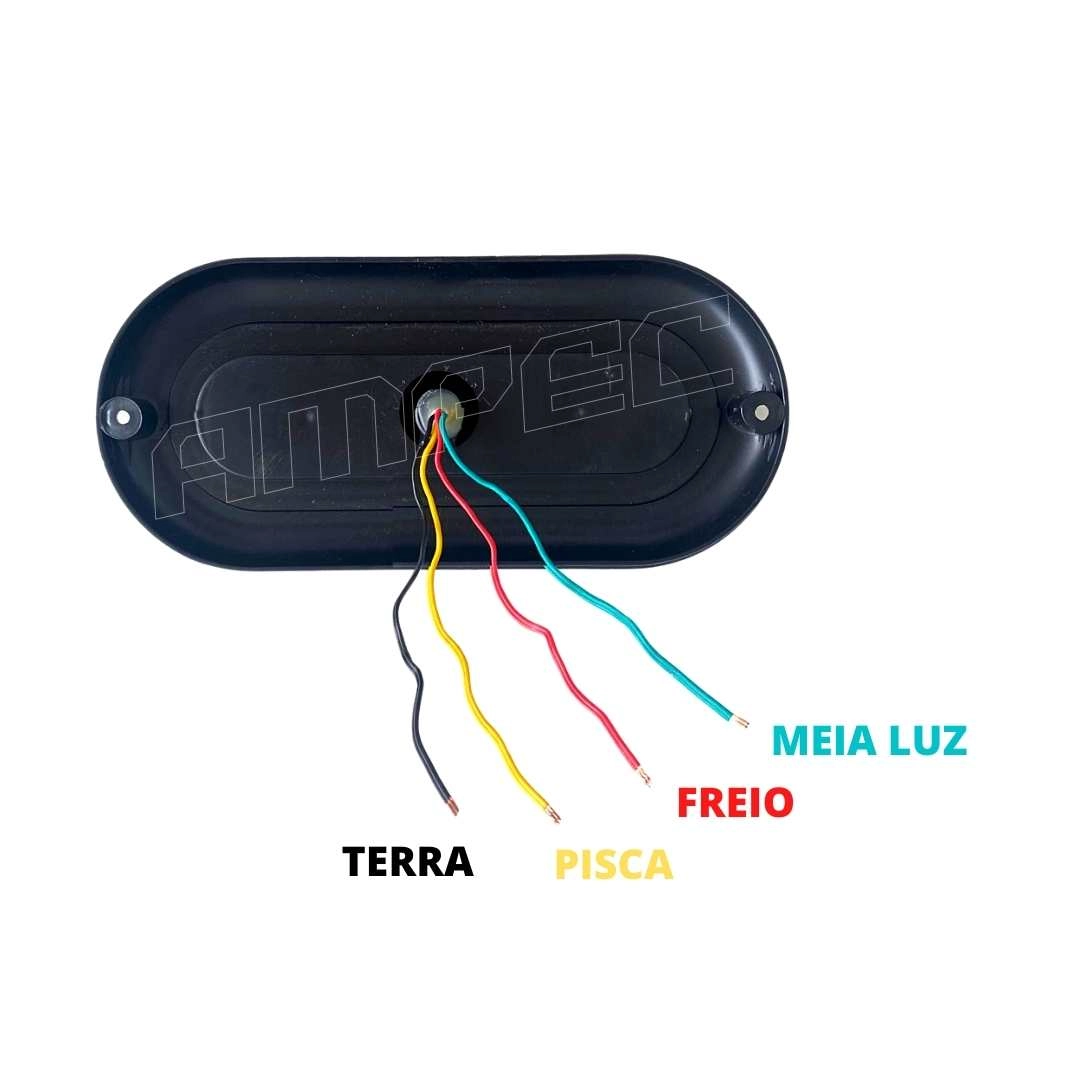 Lanterna Carreta Carretinha Reboque Jet Barco Vermelha 12V