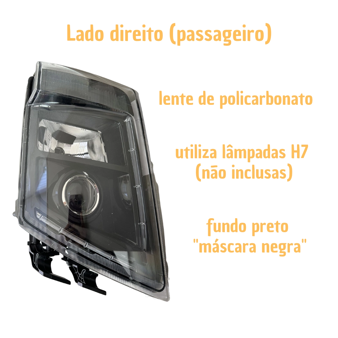 Par Farol Para Volvo FM FH FH13  Máscara Negra Black