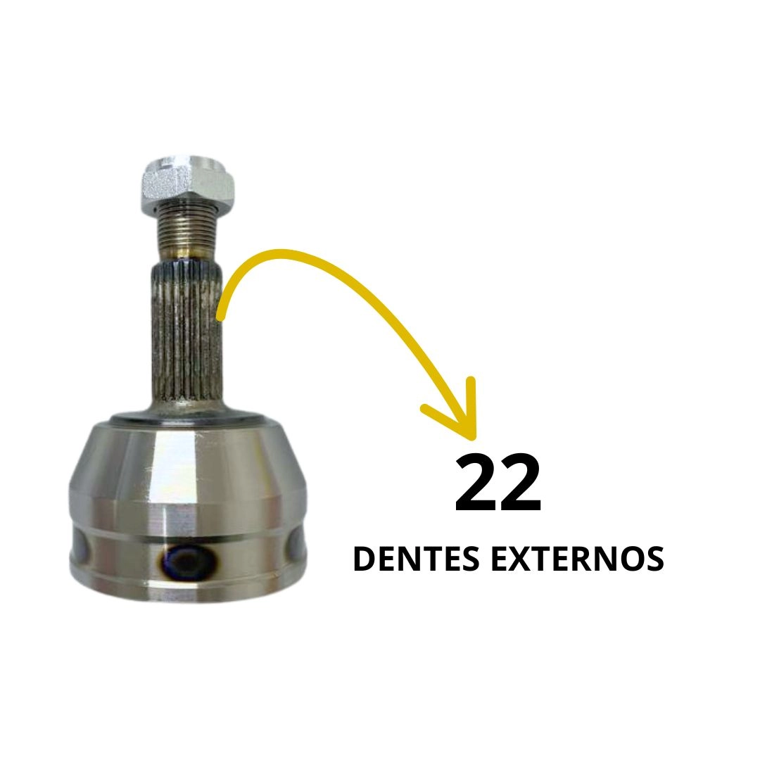 Par Junta Ponteira Homocinetica Para Gol 1.0 G2 G3 G4 22x28