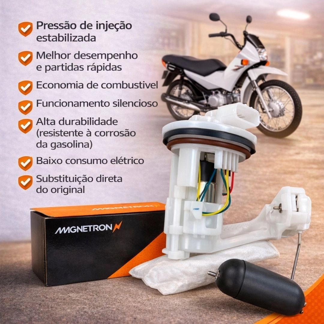 Bomba De Combustível Injeção Para Honda Pop 110i 2016 a 2024 90217600 Magnetron Bomba De Combustível Injeção Para Honda Pop 110i 2016 a 2024 90217600 Magnetron