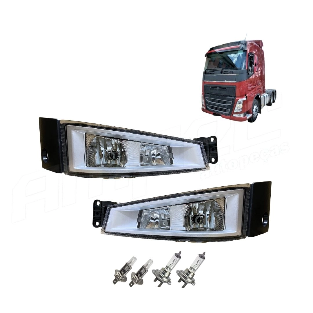 Kit Farol Auxiliar Duplo ParaVolvo FH16 + Lâmpadas