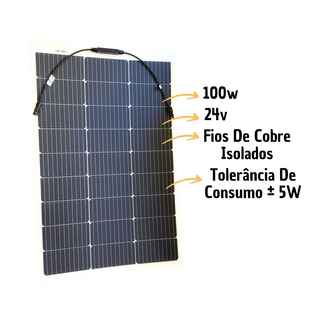 Kit Par Painel Solar Caminhão MotorHome 100w + Controlador