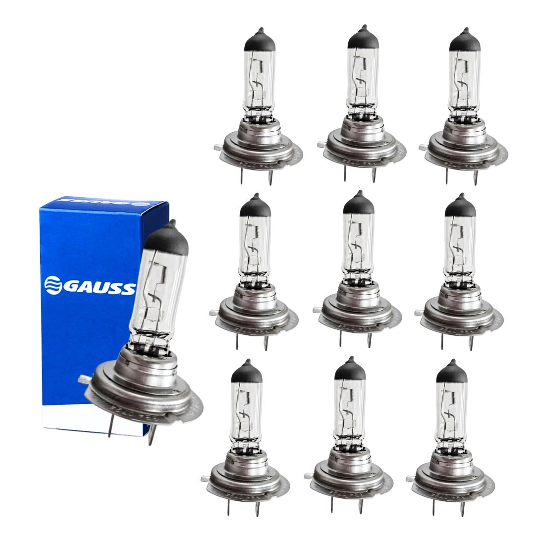 Kit 10 Lâmpadas Farol H7 12v 55w Universal Amarela Gauss