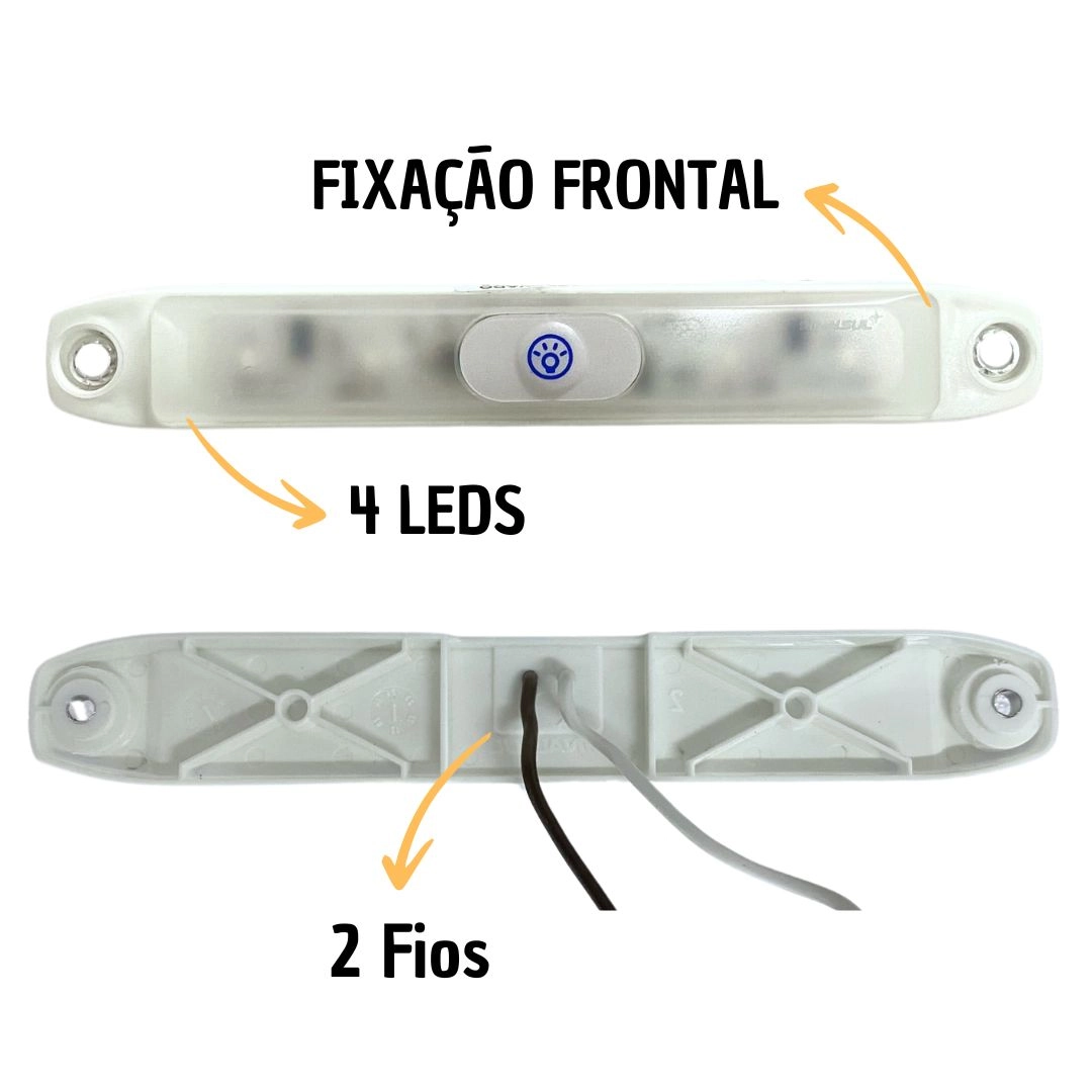 Lanterna Iluminação Interna Baú LED Bivolt com Botão On Off Lanterna Iluminação Interna Baú LED Bivolt com Botão On Off