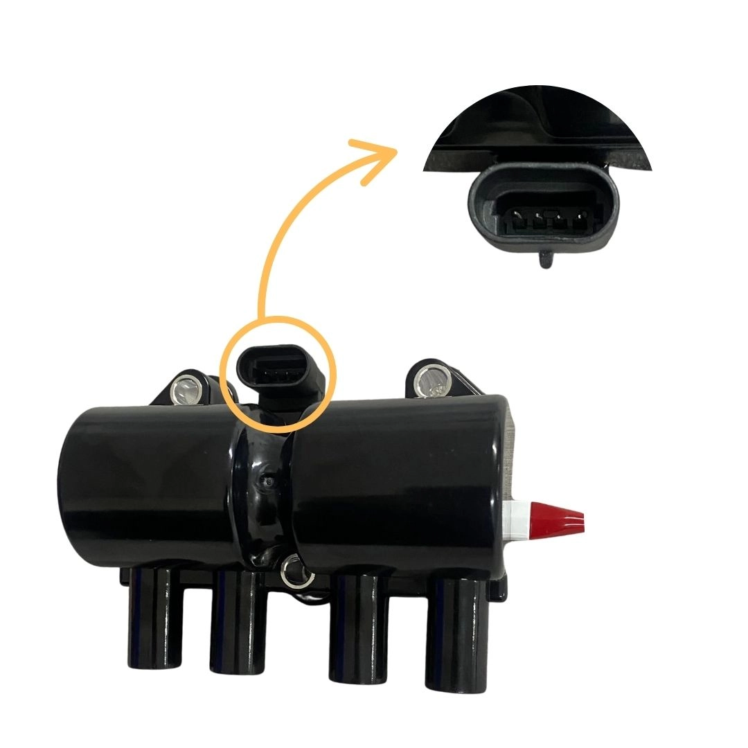 Bobina Ignição Para Corsa 1.4 1994 a 1996 Conector 4 Pinos