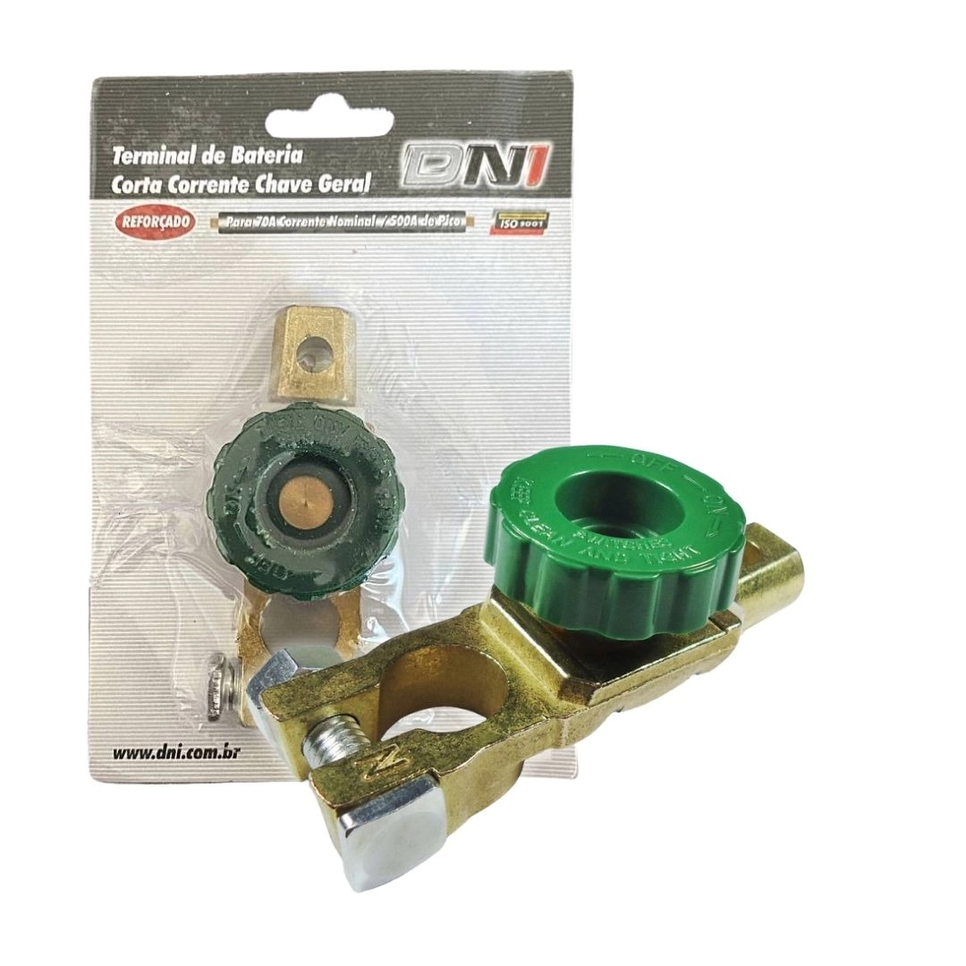 Chave Geral Corta Corrente Terminal Bateria Corta Corrente Automotiva Bivolt 12v/24v DNI 7574