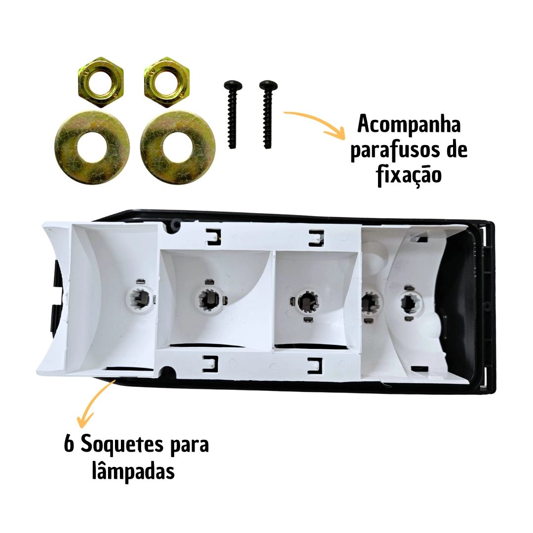 Lanterna Traseira Para Volvo FH FM NH 2004 a 2018 Com Vigia Lado Direito