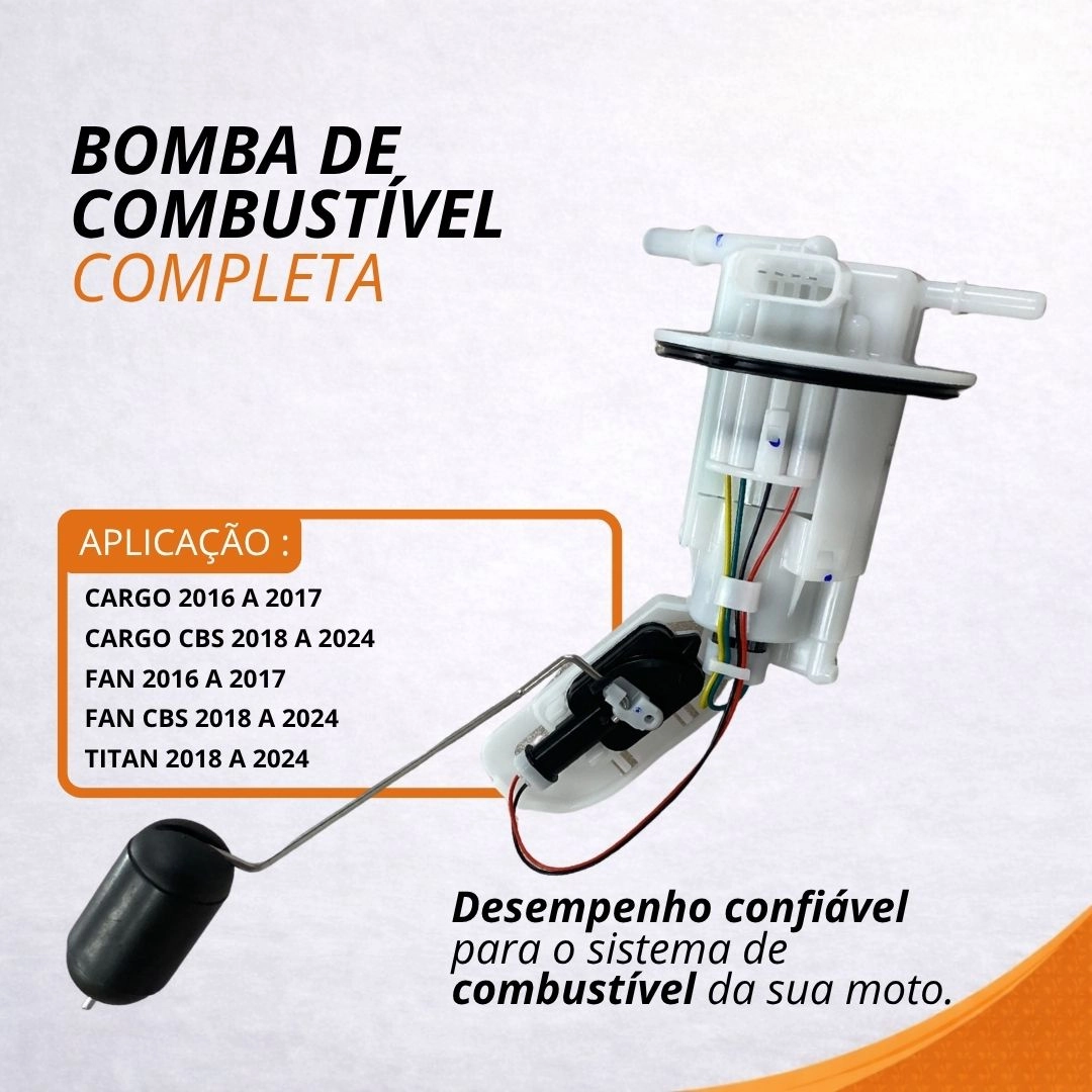 Bomba Combustível Para Honda CG 160 Cargo Fan Titan 2016 A 2024 90217580 Magnetron